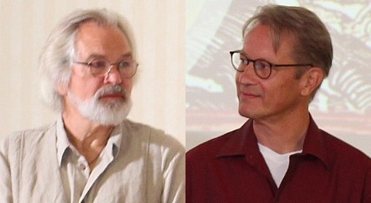 Workshop-Leiter Wolfgang Bartolain und Benjamin Schiller