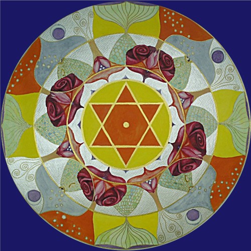 Grafik: Fische Mandala, kreative Astrologie