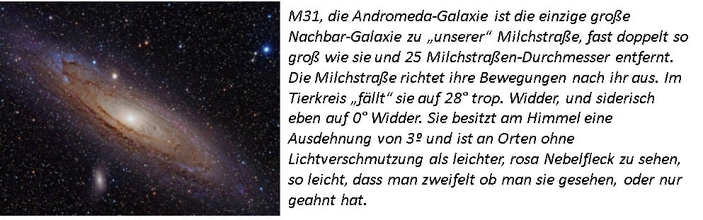Zwischen den Tierkreisen, Andromeda-Galaxi